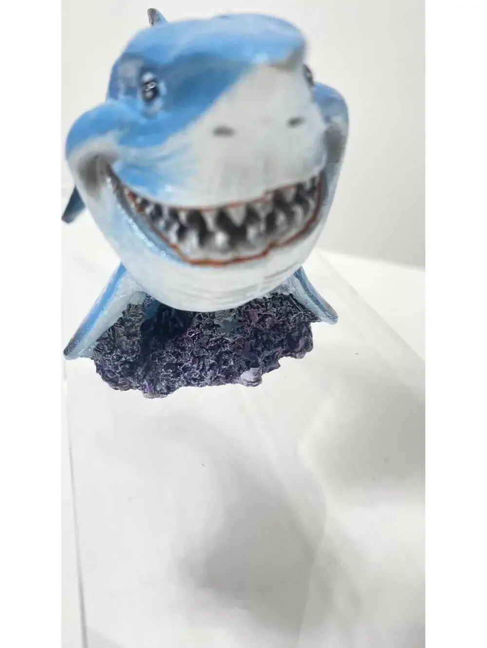 Blue Shark Fish Tank Decor Shark Display - 